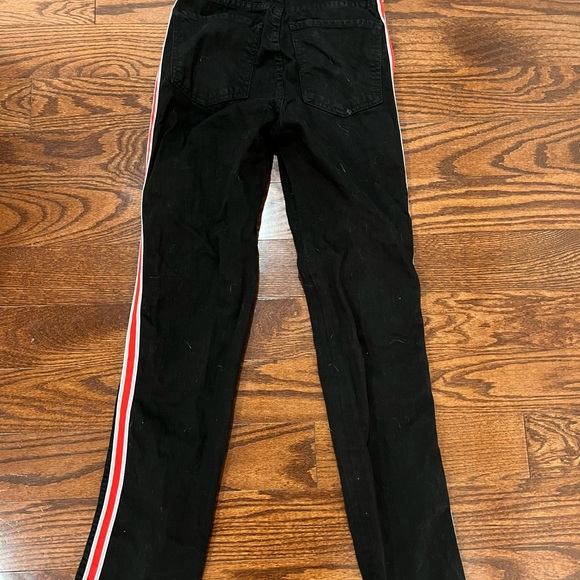 REVICE handmade jeans (black) with red racing stripe - Picture 2 of 2